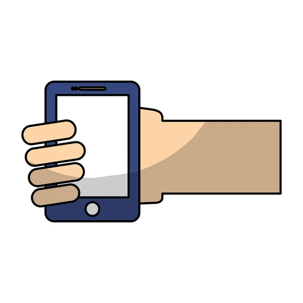 Main tenant un smartphone — Image vectorielle