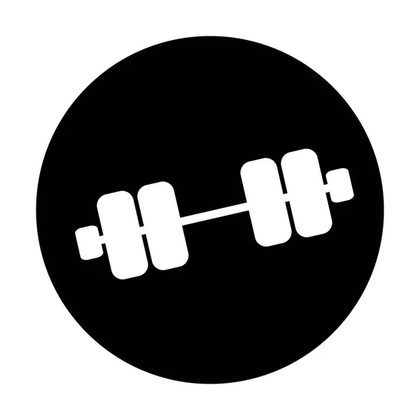 Single dumbbell icon image — Stock Vector