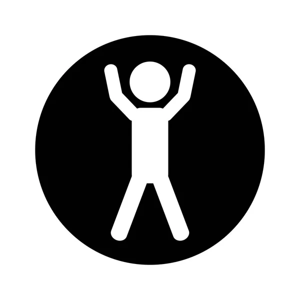 Imagem de ícone de pictograma de exercício — Vetor de Stock