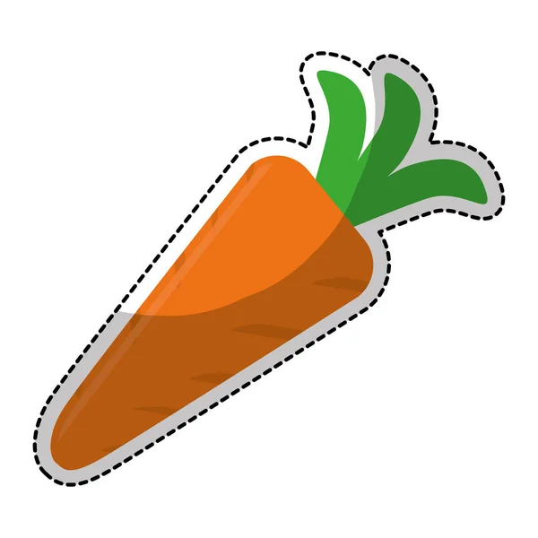 Imagen icono de zanahoria única — Vector de stock