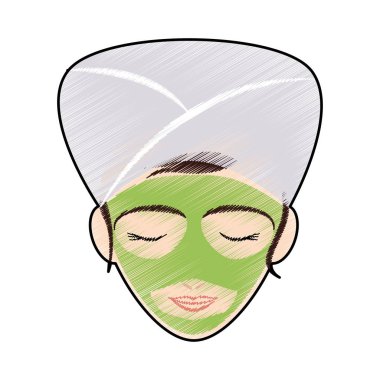 baş spa simge görüntüsünü havluda kadınla