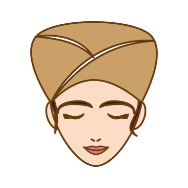 baş spa simge görüntüsünü havluda kadınla
