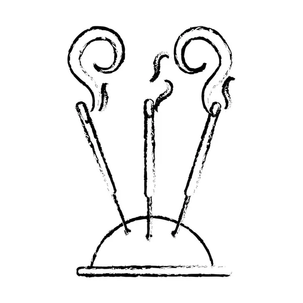 Imagem de ícone de vara de incenso —  Vetores de Stock