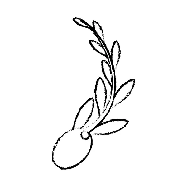 Oliv- och gren ikonbild — Stock vektor