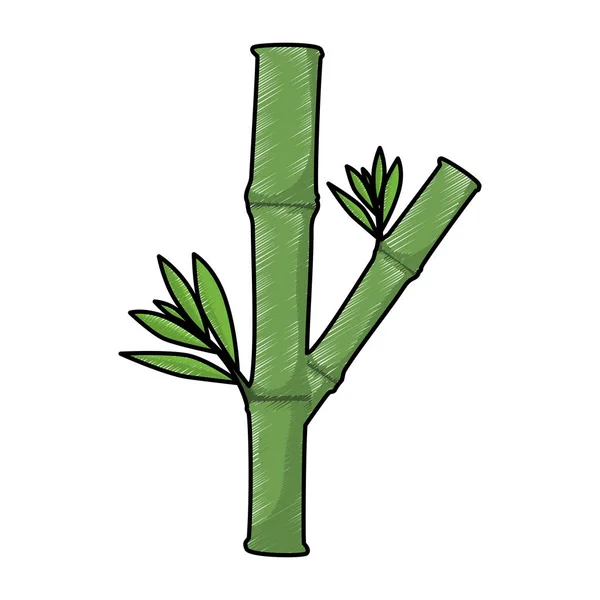 Bambusz növény ikon kép — Stock Vector