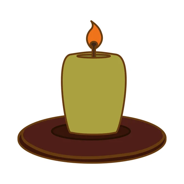 Obrázek ikony svíčka dům dekorace — Stockový vektor