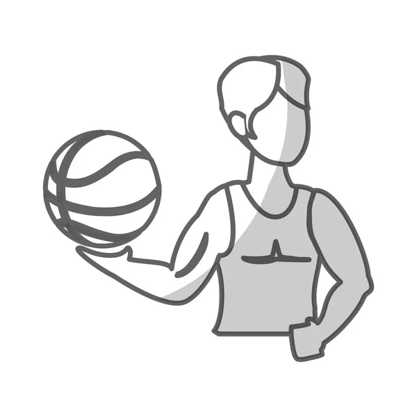 Baloncesto deporte diseño — Vector de stock