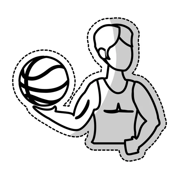 Image als Basketball-Ikone — Stockvektor