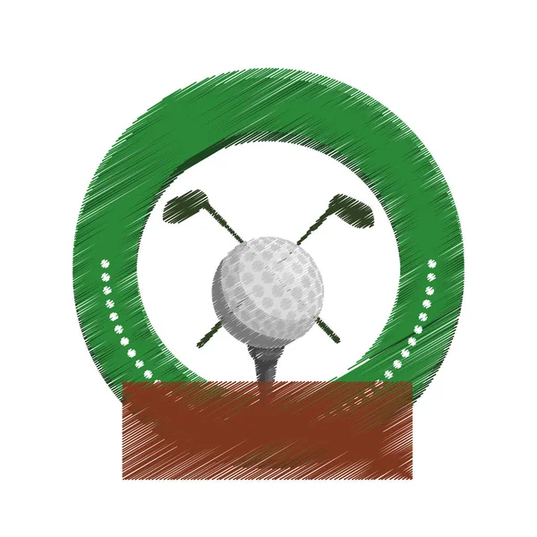 Golf ikon kép — Stock Vector