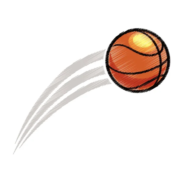 Imagen icono de baloncesto — Vector de stock