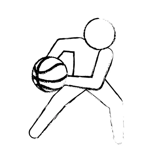 Basket-ball design sportif — Image vectorielle