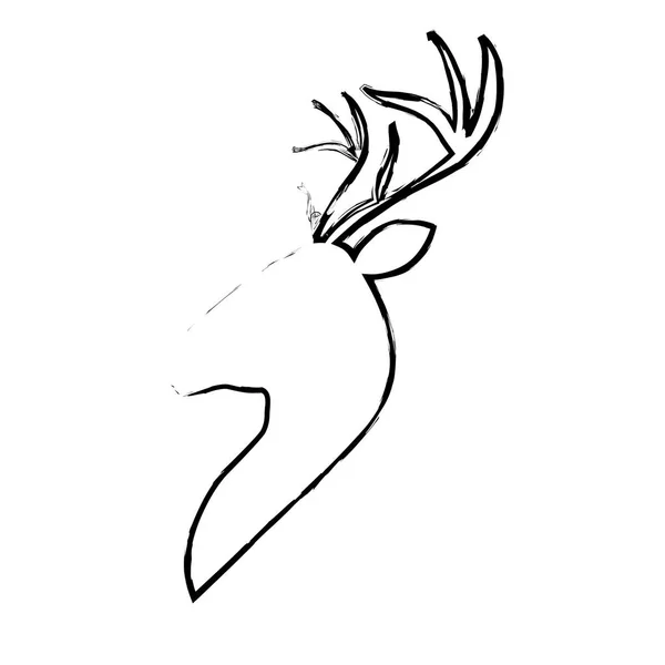 Animal de venado icono — Vector de stock