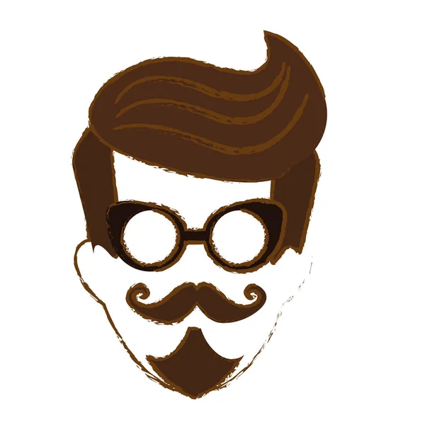 Hipster man icon image — Stock Vector