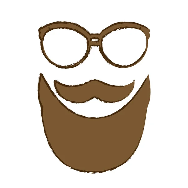 Hipster man icon image — Stock Vector