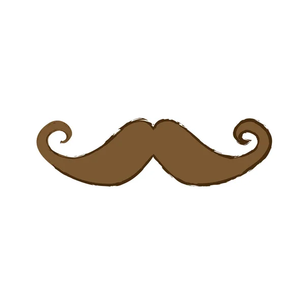 Image icône moustache vintage — Image vectorielle