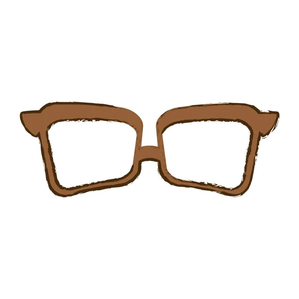 Szemüveg vintage képkeret ikon kép — Stock Vector