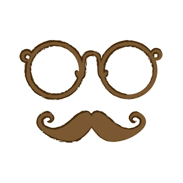 Hipster man icon image — Stock Vector