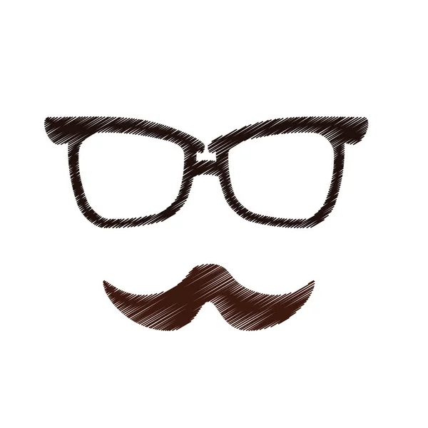 Hipster-Mann-Ikone — Stockvektor