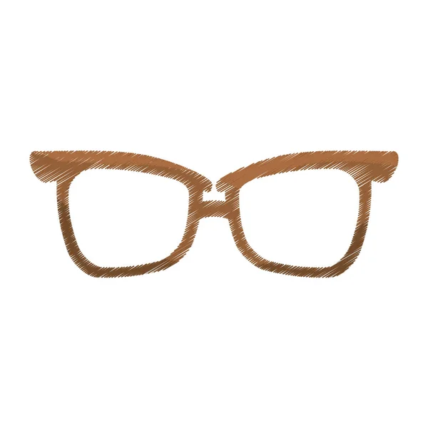 Imagen icono marco gafas vintage — Vector de stock