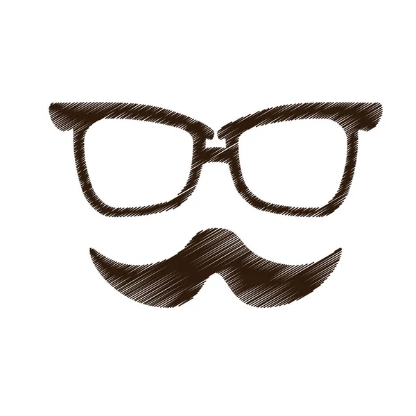 Hipster homme icône image — Image vectorielle