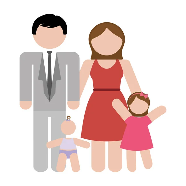 Geleneksel aile simge görüntüsü — Stok Vektör