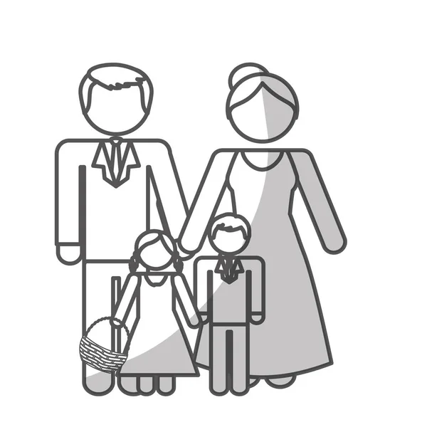 Conception des membres de la famille — Image vectorielle