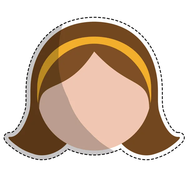 Icono de mujer de dibujos animados — Vector de stock