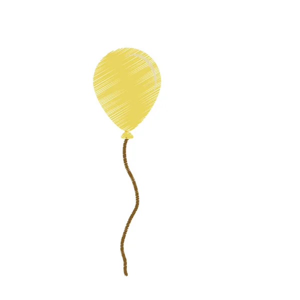 Gelbes Luftballon-Symbol — Stockvektor