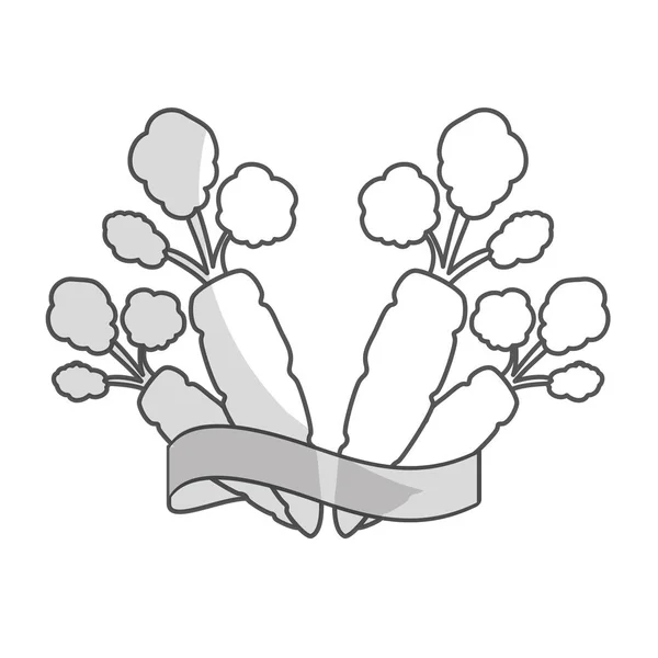 Mrkvová ikona zeleniny — Stockový vektor