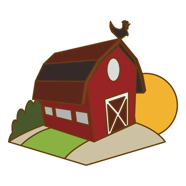 Granja granero icono — Vector de stock