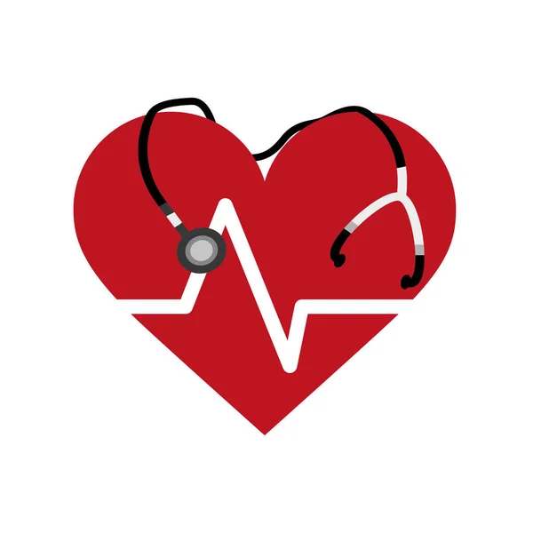 Ícone de coração cardio — Vetor de Stock