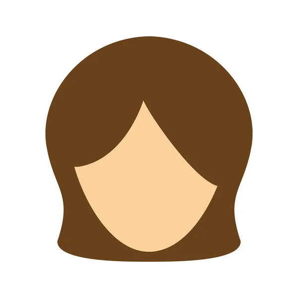 Desenhos animados rosto mulher — Vetor de Stock