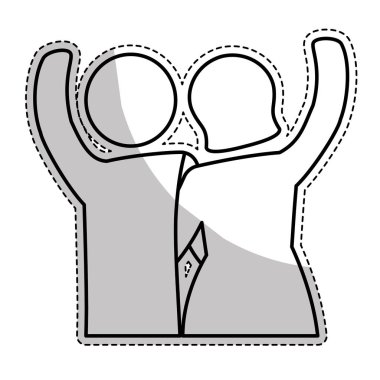 Çift erkek ve kadın simge görüntüsü