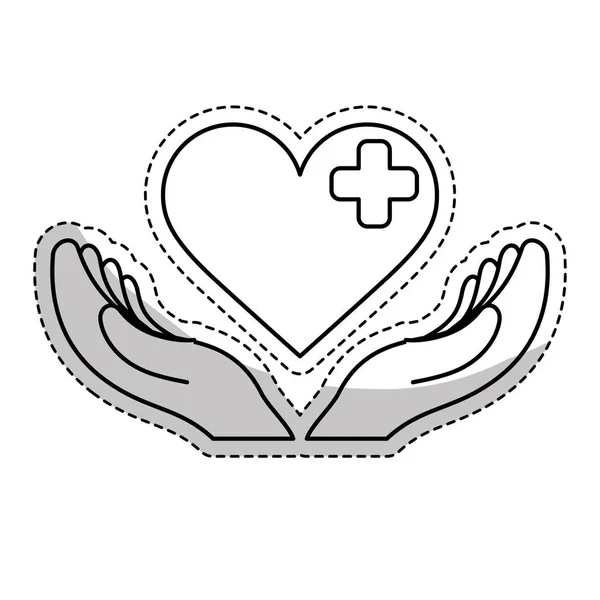 Икона сердечного креста — стоковый вектор