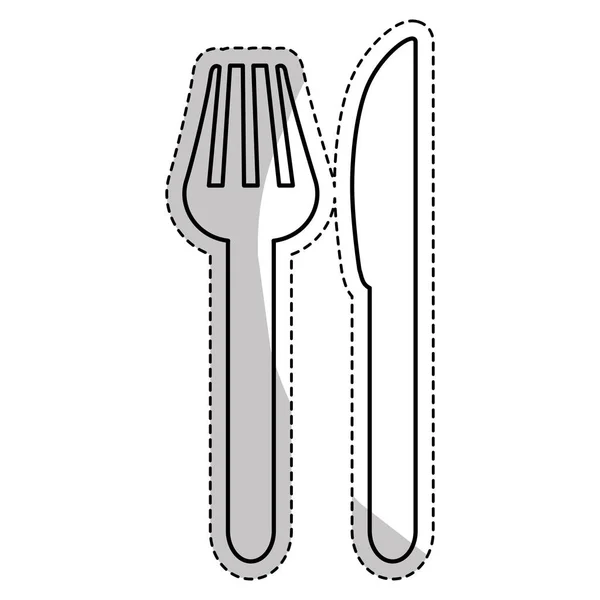 Tenedor y cuchillo icono — Archivo Imágenes Vectoriales