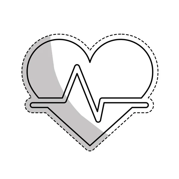 Kardio szív ikon — Stock Vector