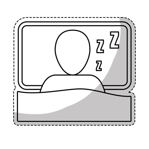 Człowiek śpiący ikona — Wektor stockowy