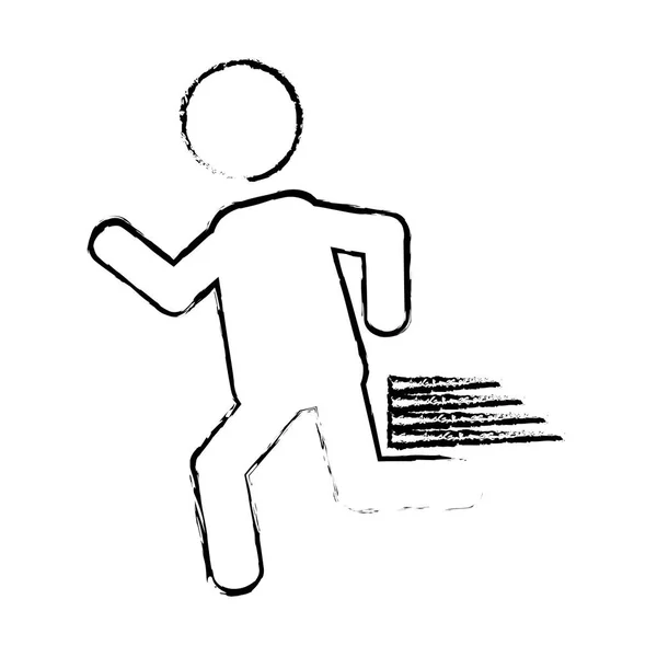 Hombre corriendo icono — Vector de stock