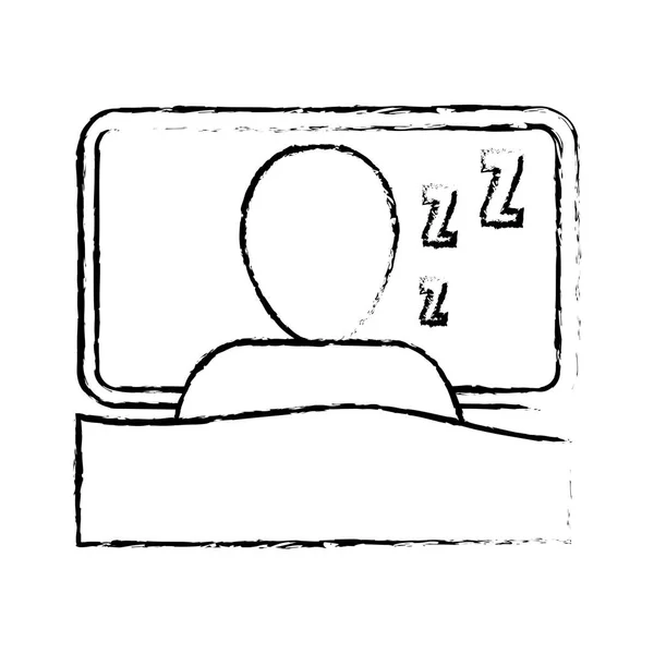 Człowiek śpiący ikona — Wektor stockowy