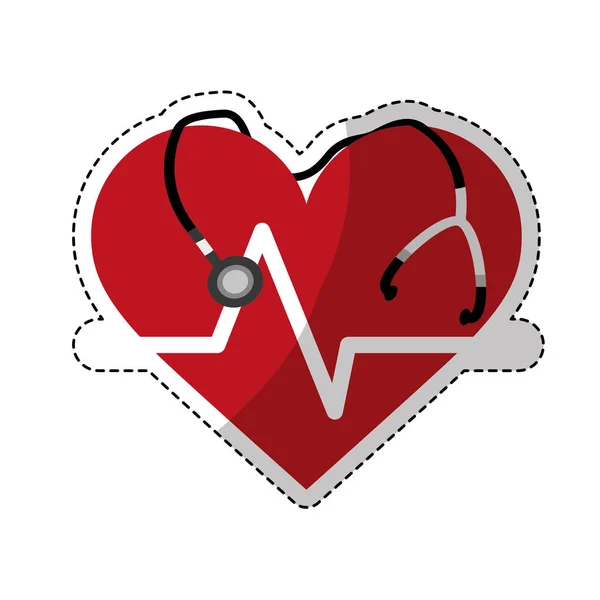 Corazón cardio icono — Vector de stock