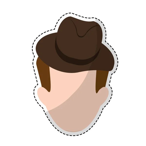 Hombre retrato icono imagen — Vector de stock