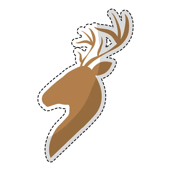 Icono del emblema de ciervo imagen — Vector de stock