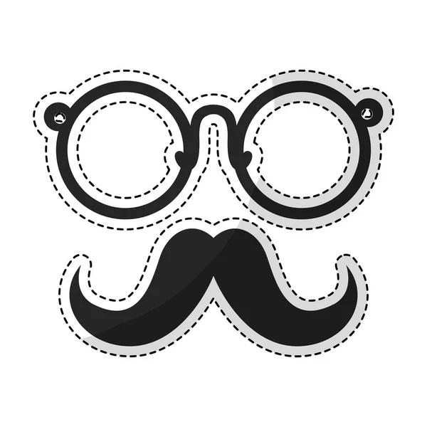 Hipster man icon image — Stock Vector