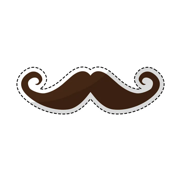 Style vintage moustache icône image — Image vectorielle