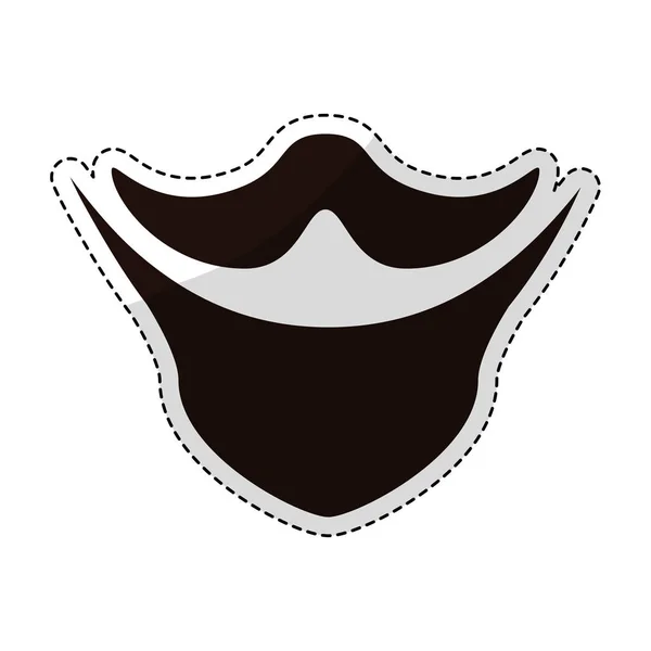 Vintage style mustache icon image — Stock Vector