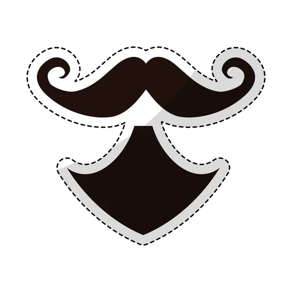 Obraz ikony stylu Vintage wąsy — Wektor stockowy