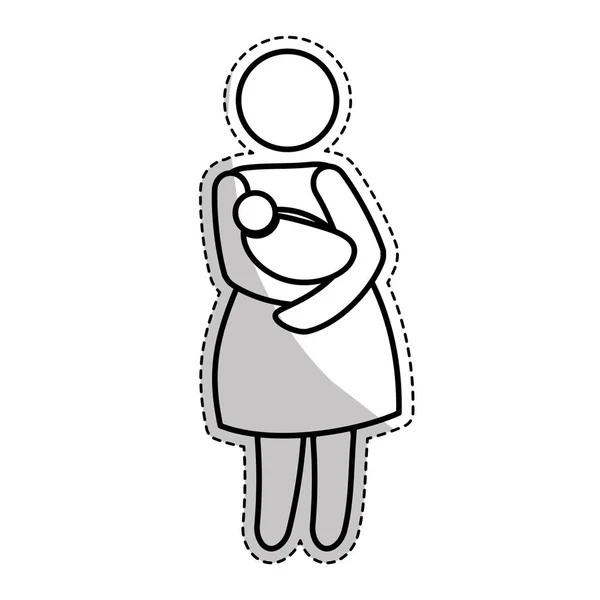 Mother with child icon image — Stock Vector