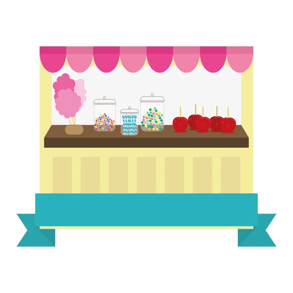 Candy store ikon kép — Stock Vector