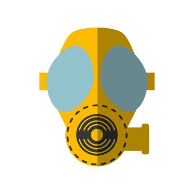 çizgi film gaz maskesi solunum koruyucu gölge