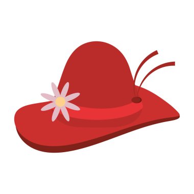 kadın şapka zarif izole simgesi